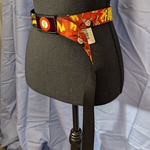 Flash Superhero Belt with Red and Black Design